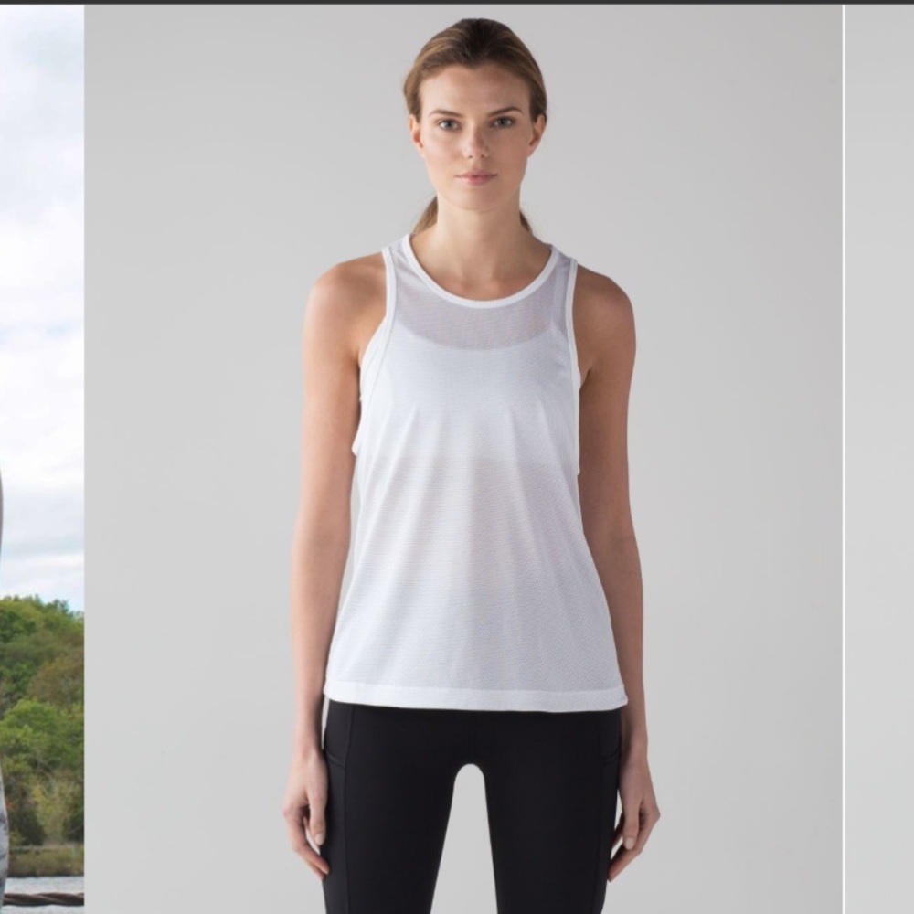 lululemon squad goals tank - trinity mesh
